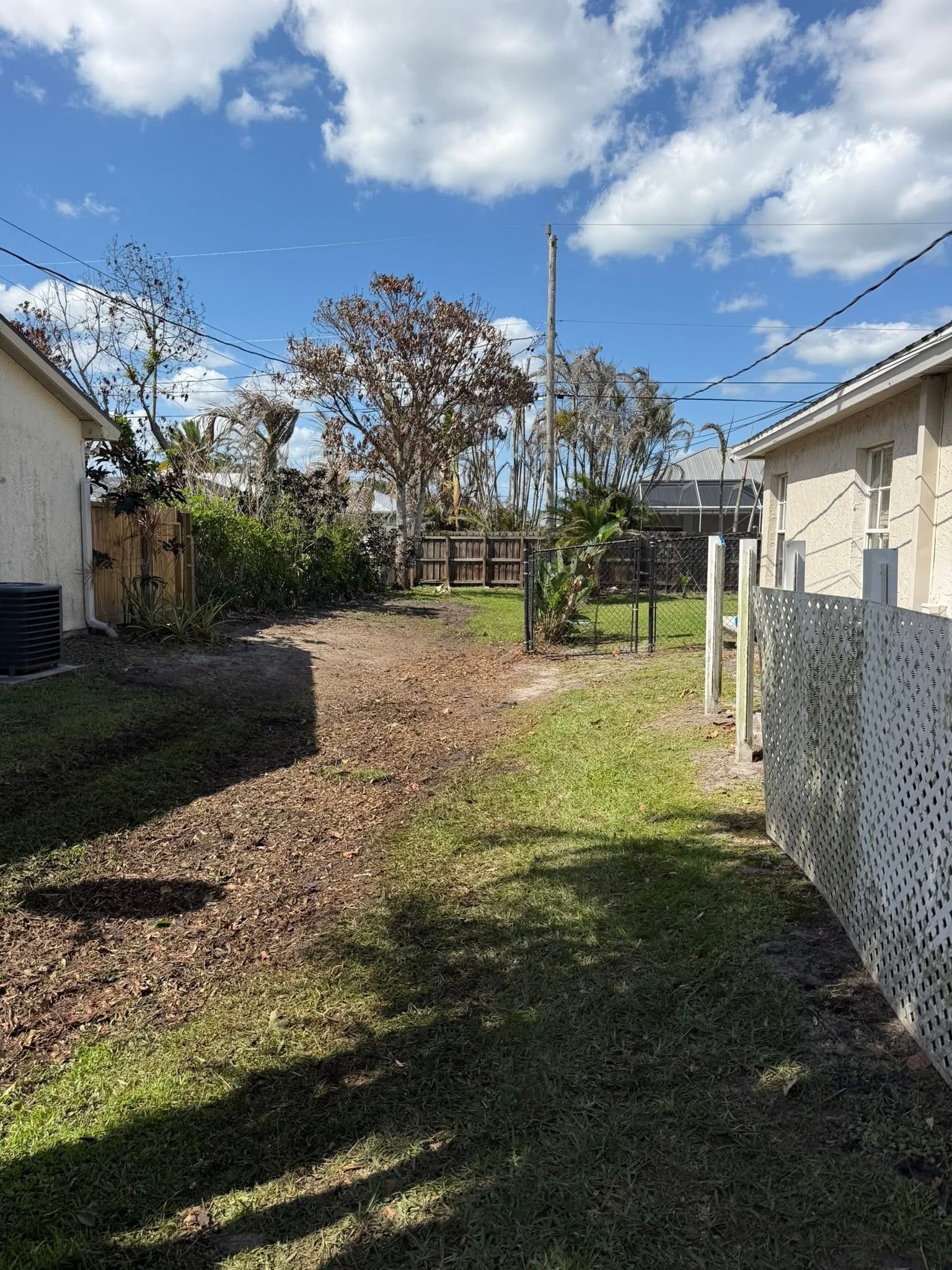 After: Property Line Cleared — Residential